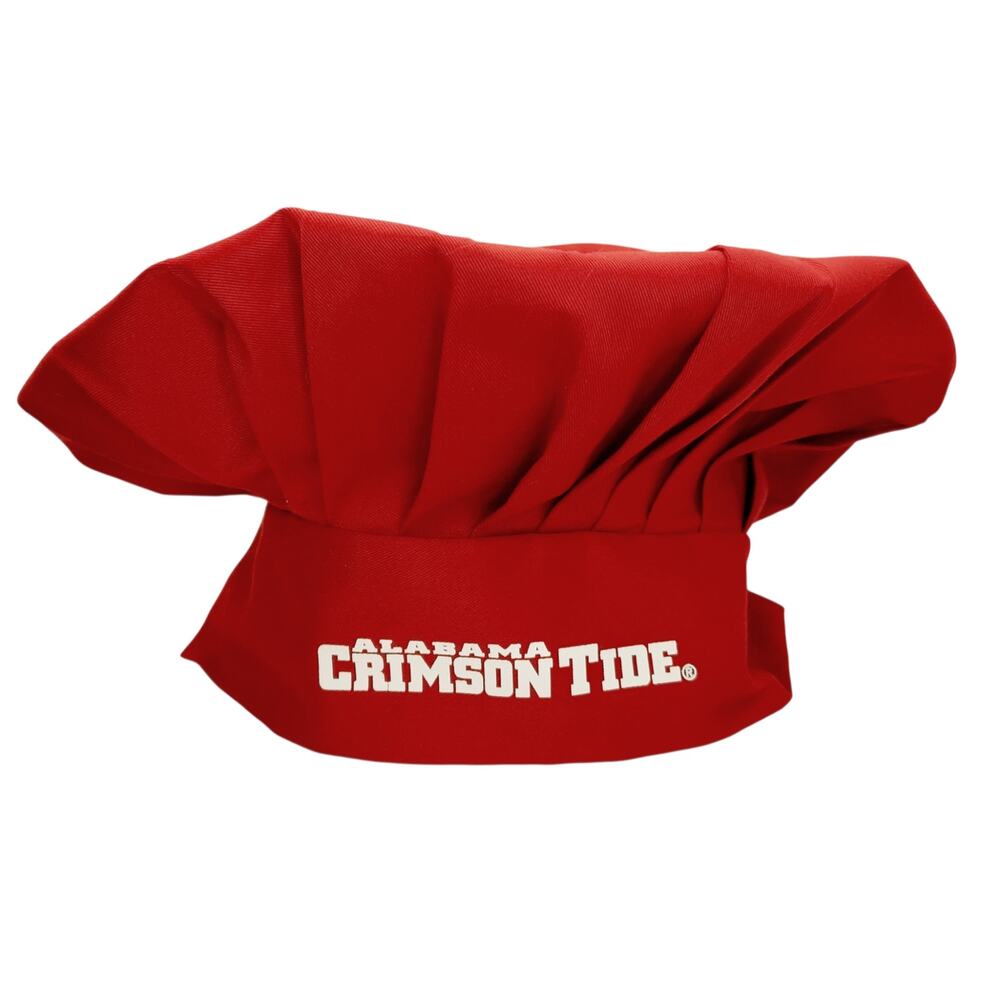 Alabama Crimson Tide Chef Hat Cap Baker Restaurant Kitchen Backyard BBQ Red